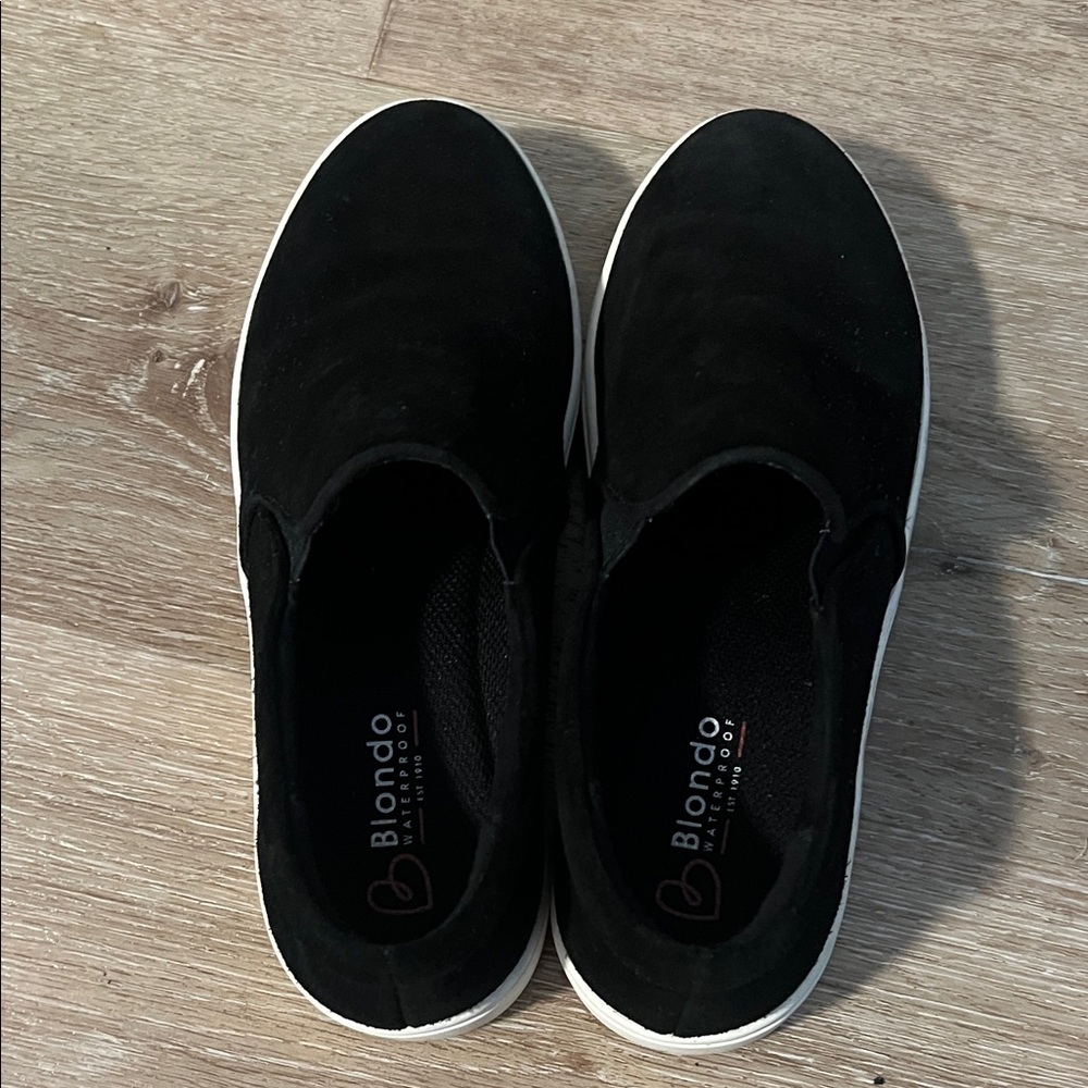 Blondo Black Suede Slip-On Shoes
